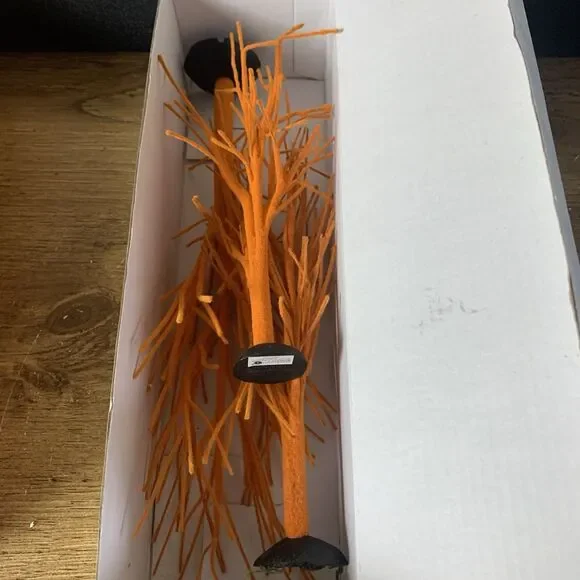 DEPT 56 Halloween Village Accessories Orange Bare Branch Trees Set Of 3 4024047 - Picture 3 of 7